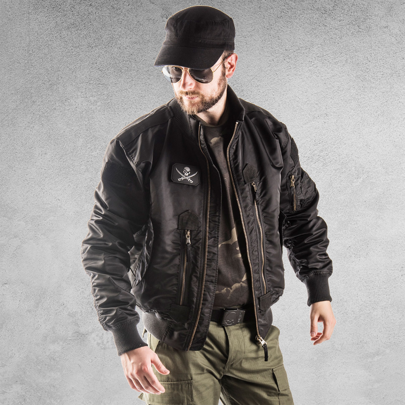 Mil-Tec US Tactical Fliegerjacke schwarz Bild 3