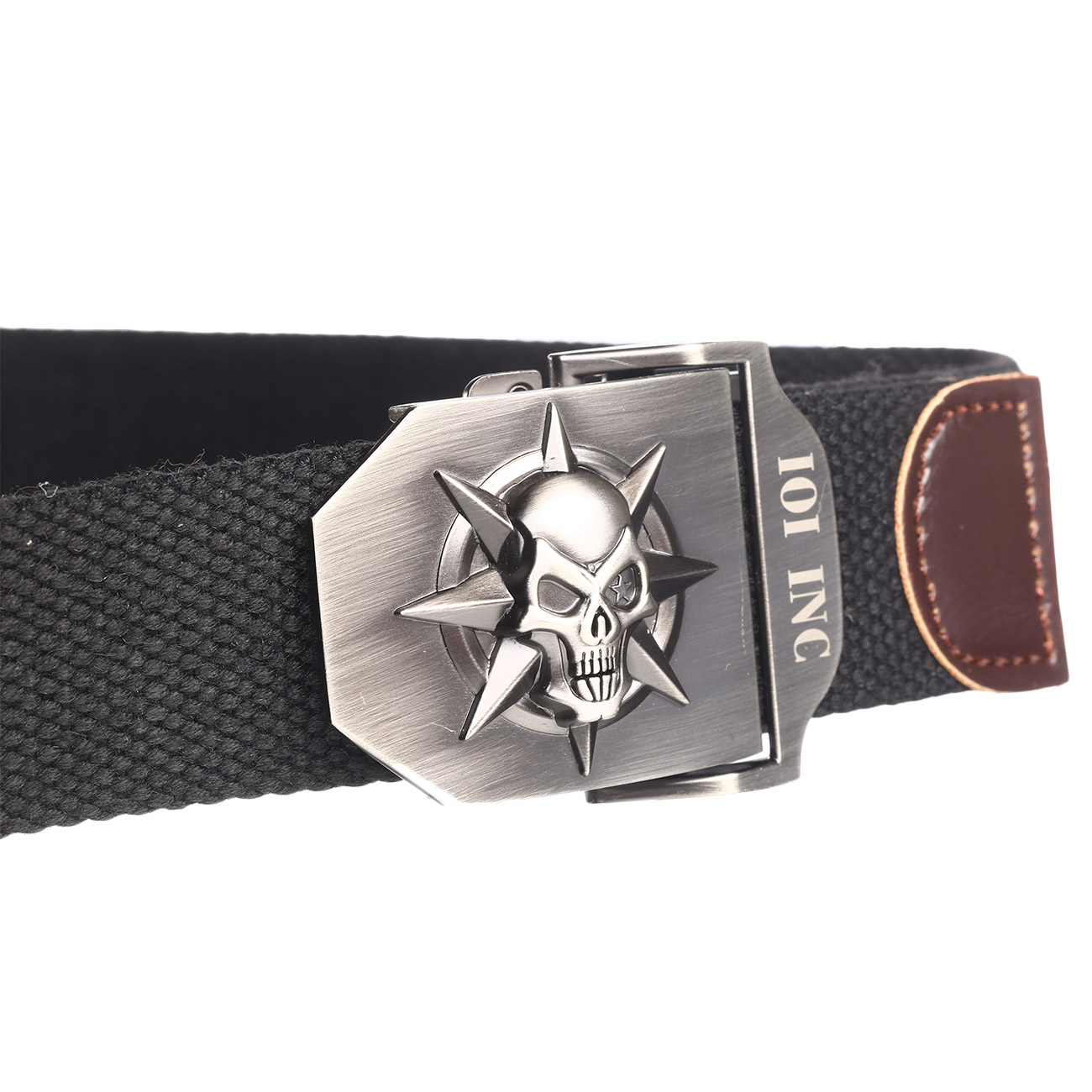 101 INC Grtel Style 5 Skull / Star schwarz Bild 2