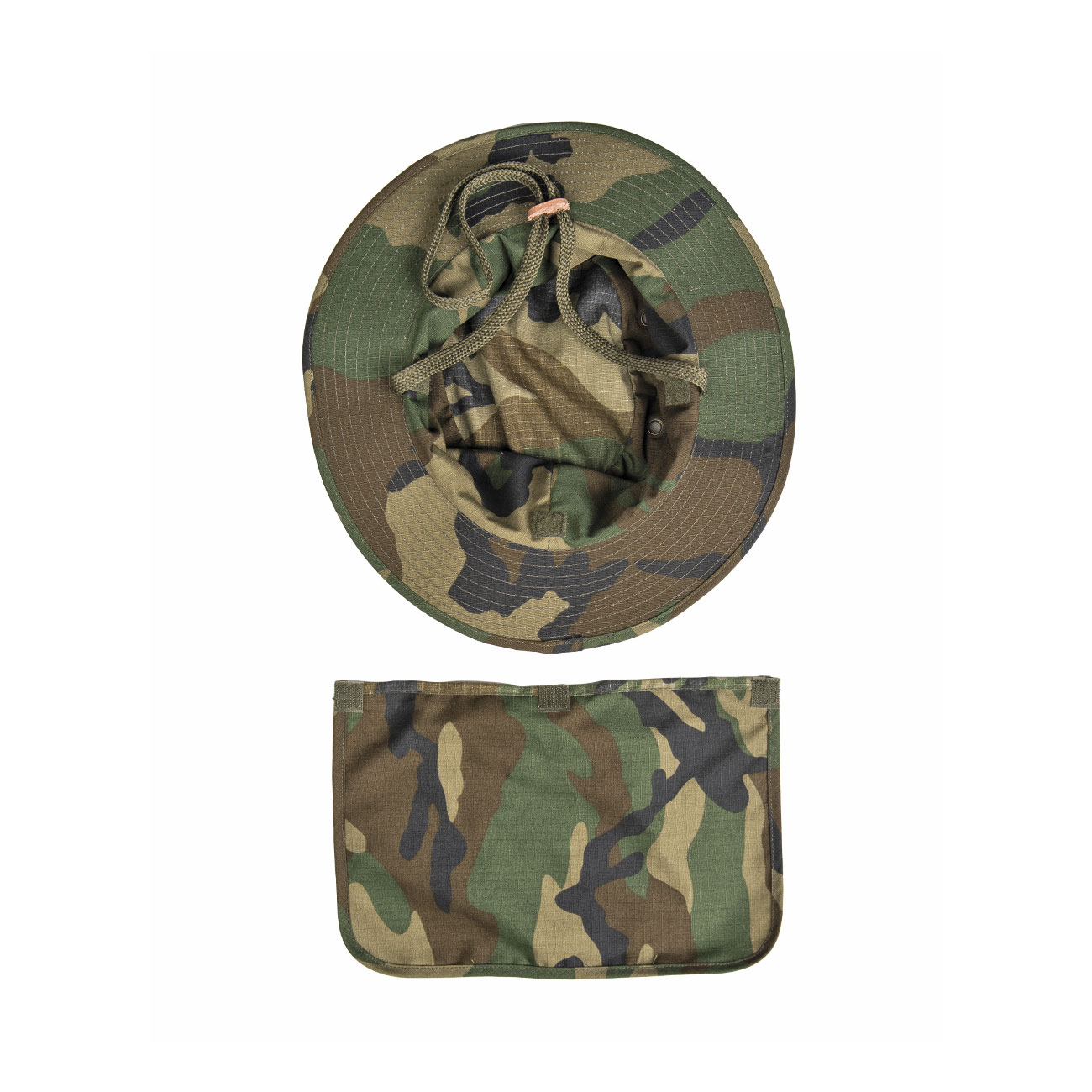 Mil-Tec Britischer Buschhut Boonie R/S mit Nackenschutz woodland Bild 1