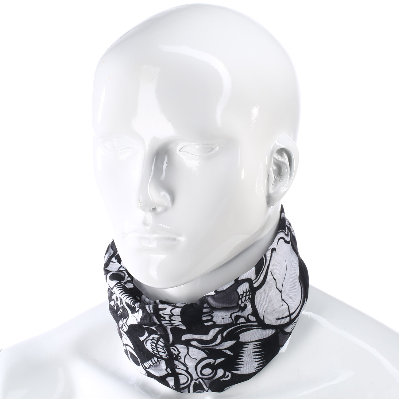 Barbaric Multifunktionstuch Wrap Schdelmuster schwarz Bild 1