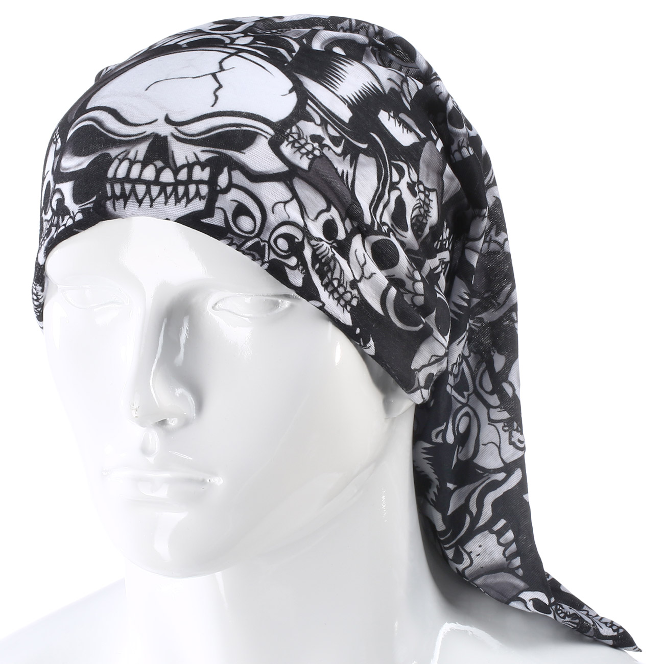 Barbaric Multifunktionstuch Wrap Schdelmuster schwarz Bild 1