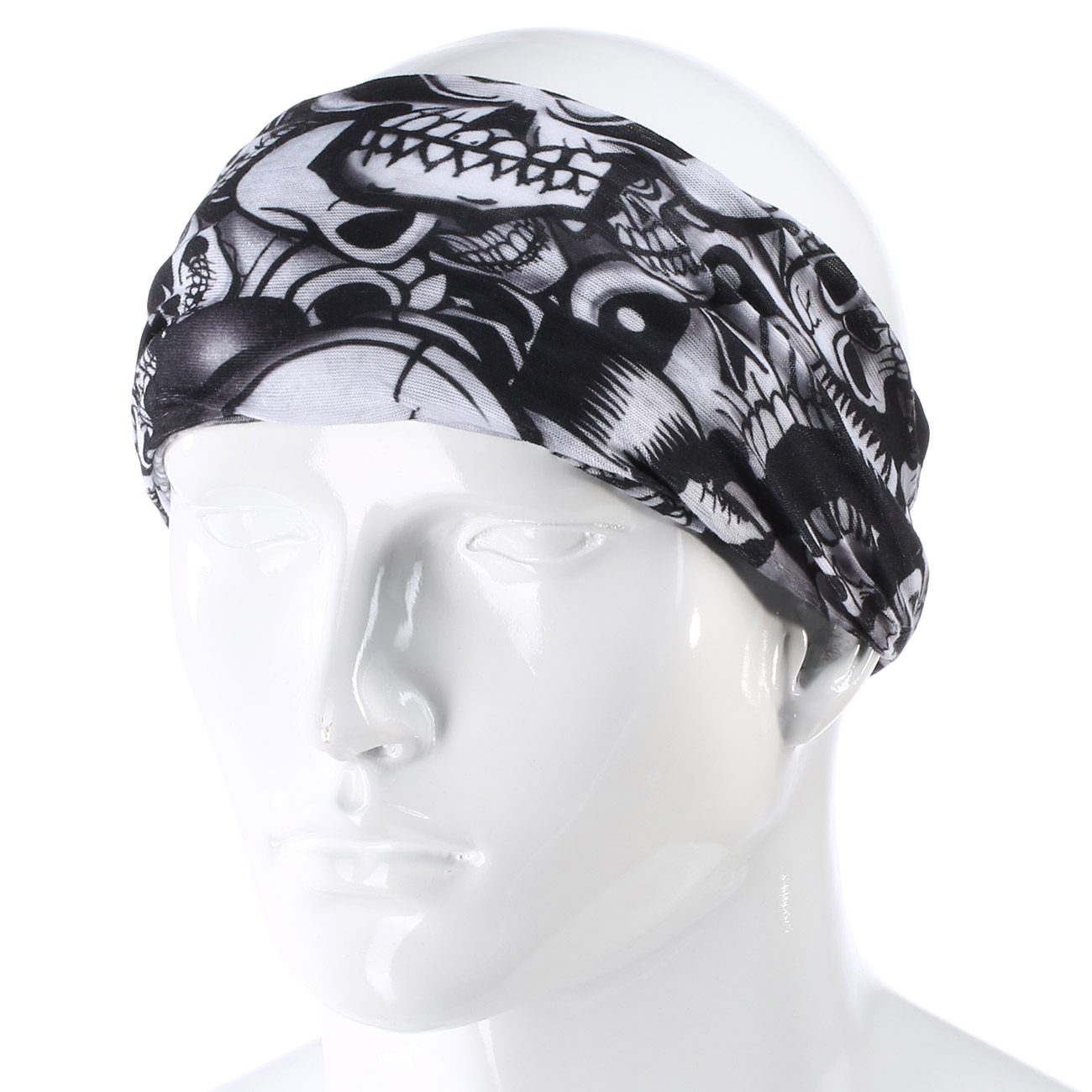 Barbaric Multifunktionstuch Wrap Schdelmuster schwarz Bild 1