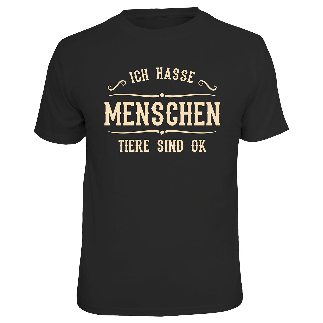 Rahmenlos T-Shirt Ich hasse Menschen