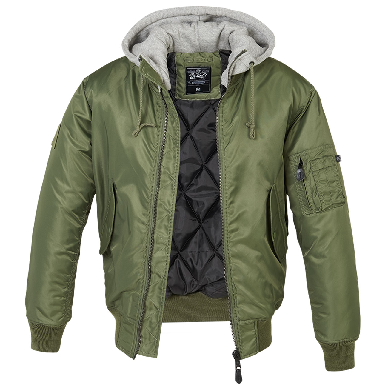 Brandit Ma1 Jacke Sweat Hooded Oliv Kotte Zeller