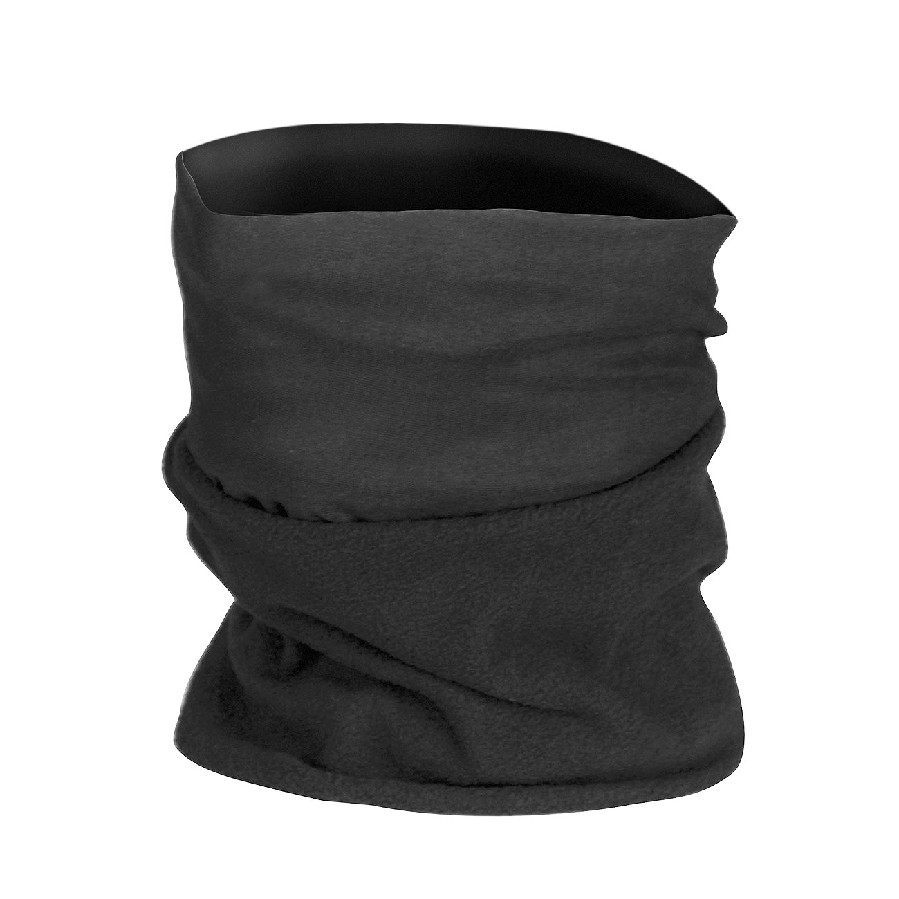 Mil-Tec Multifunktionstuch Headgear Fleece schwarz Winterversion Bild 1