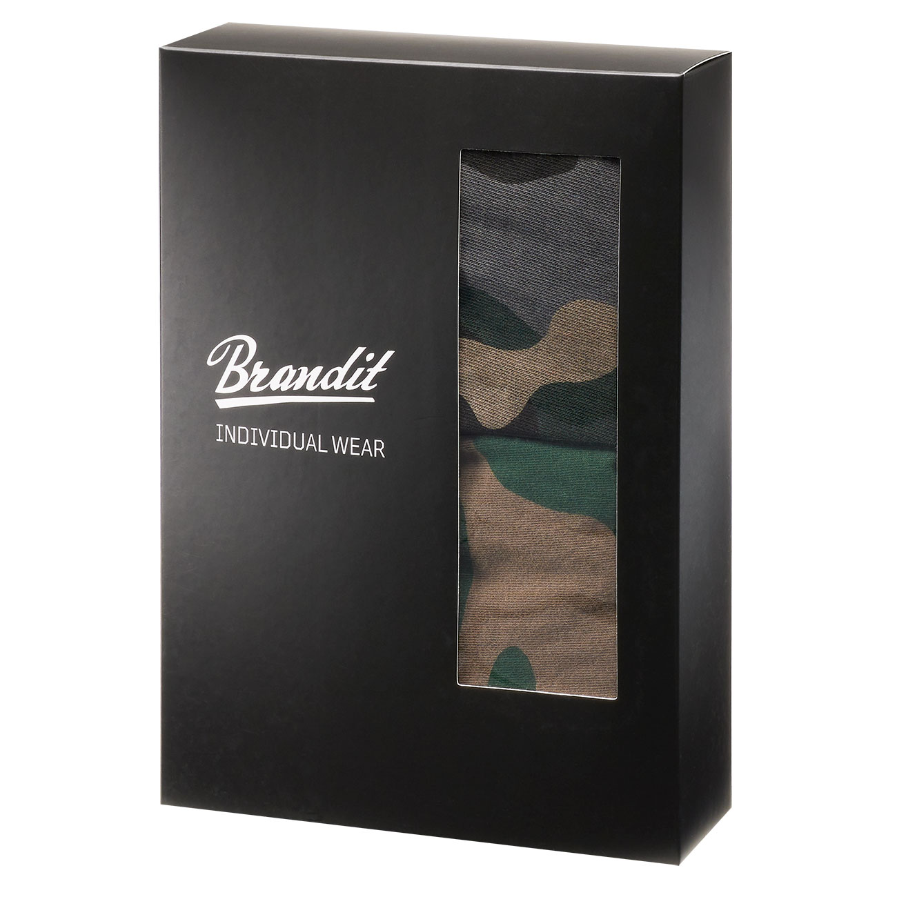 Brandit Boxershorts Logo 2er Pack woodland/darkcamo Bild 1