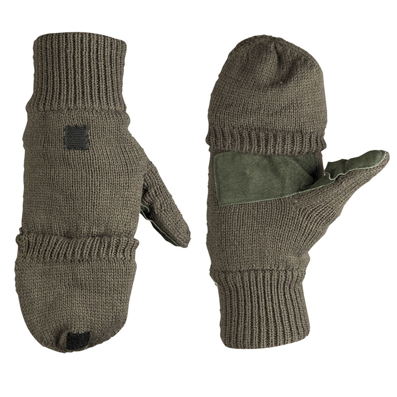 HANDSCHUHE FINGERLINGE SCHÜTZENHANDSCHUHE FÄUSTLINGE OLIV KÄLTESCHUTZ BW KLAPP 