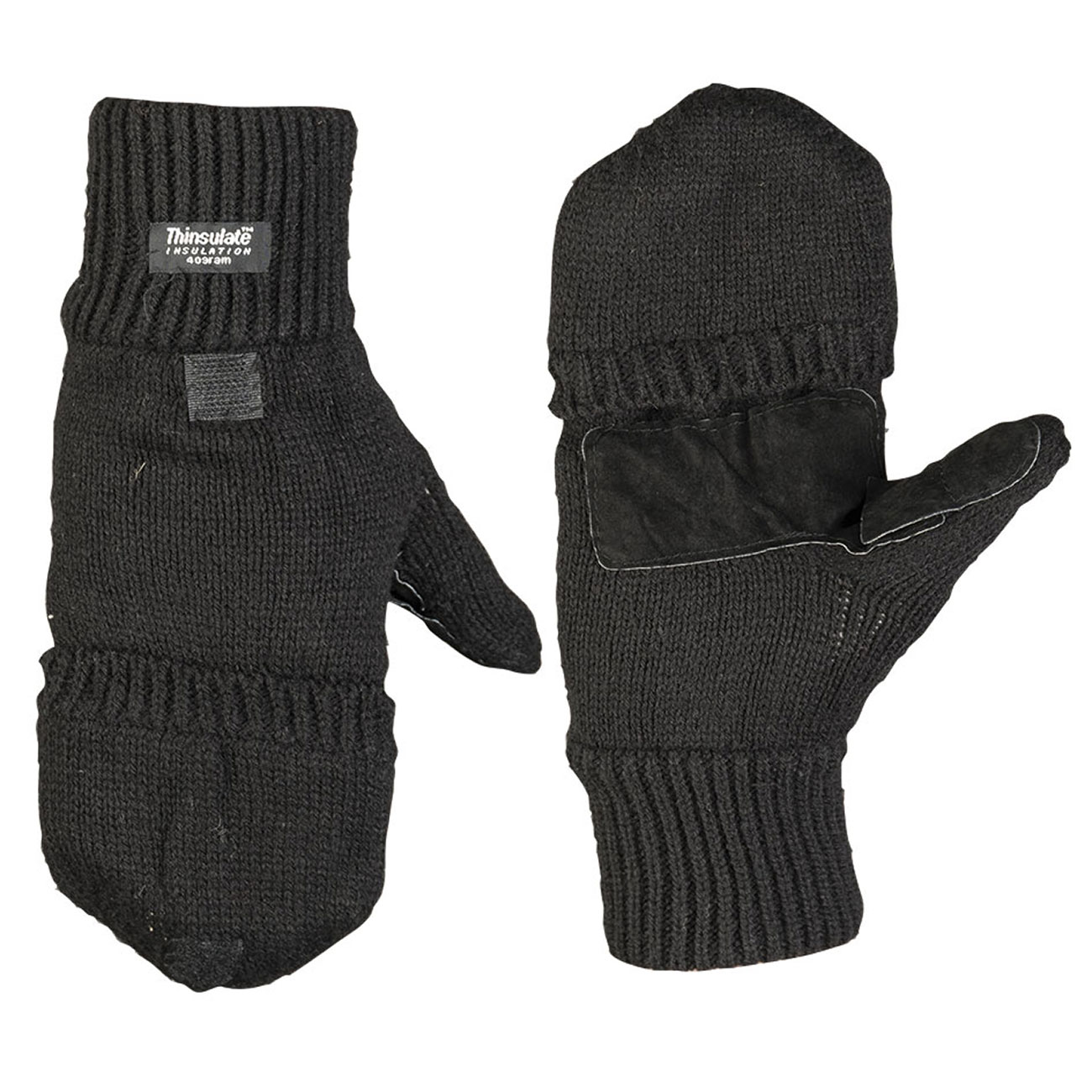 Mil-Tec Handschuhe klappbar schwarz Bild 1