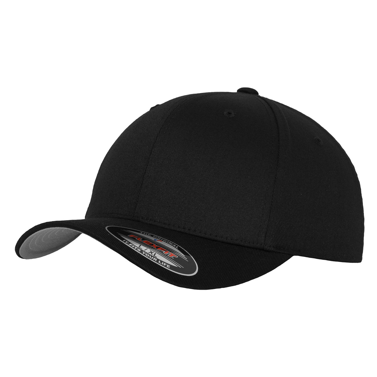 Flexfit Mütze Wooly Combed Cap schwarz-grau