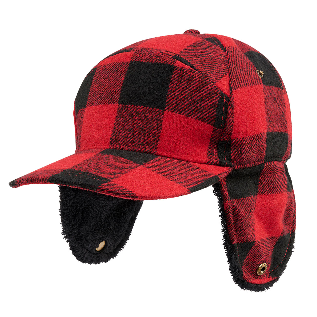 Brandit Jumberjack Wintercap rot schwarz kariert