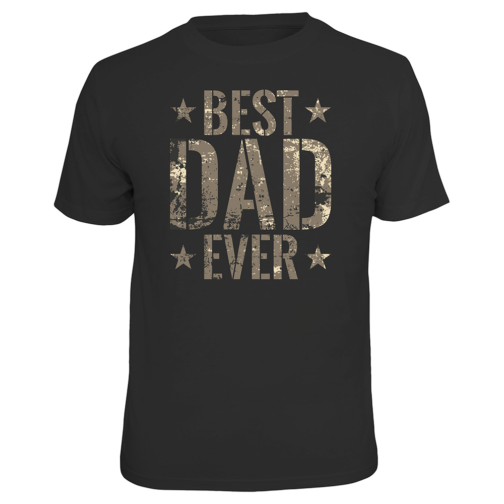 Rahmenlos T-Shirt Best Dad Ever schwarz