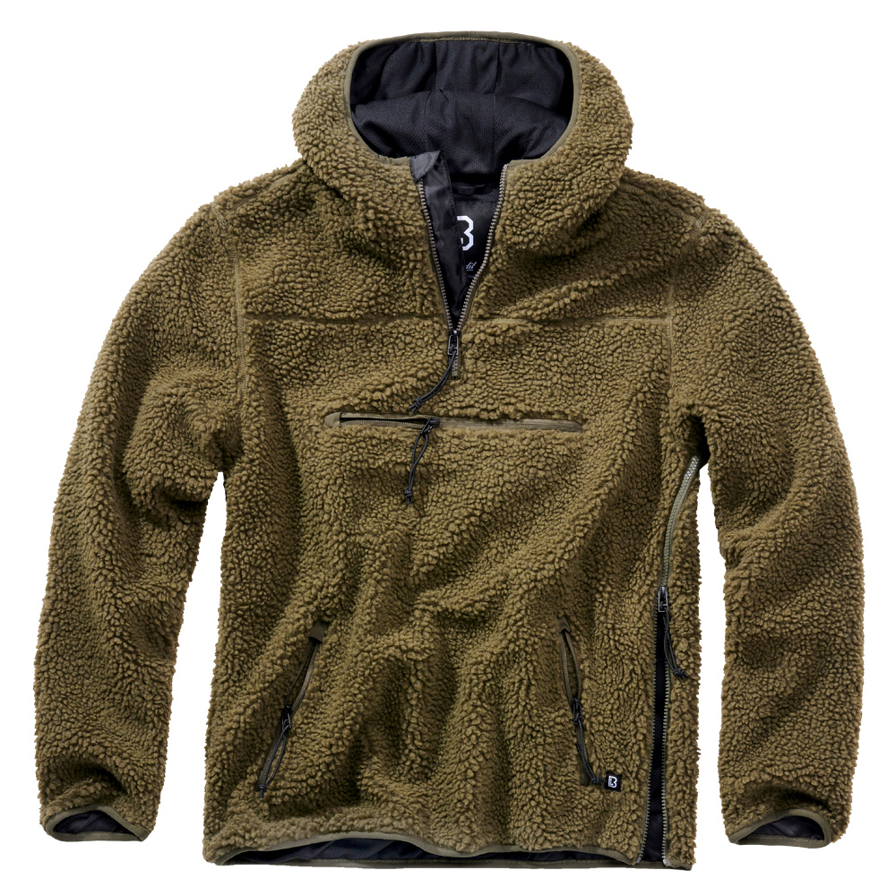 Brandit Kapuzenpullover Teddy Fleece Worker oliv