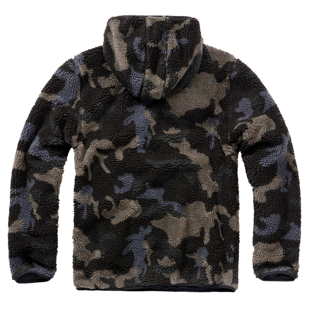 Brandit Kapuzenpullover Teddy Fleece Worker dark camo Bild 1