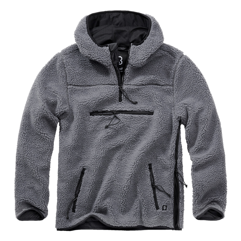 Brandit Kapuzenpullover Teddy Fleece Worker anthrazit