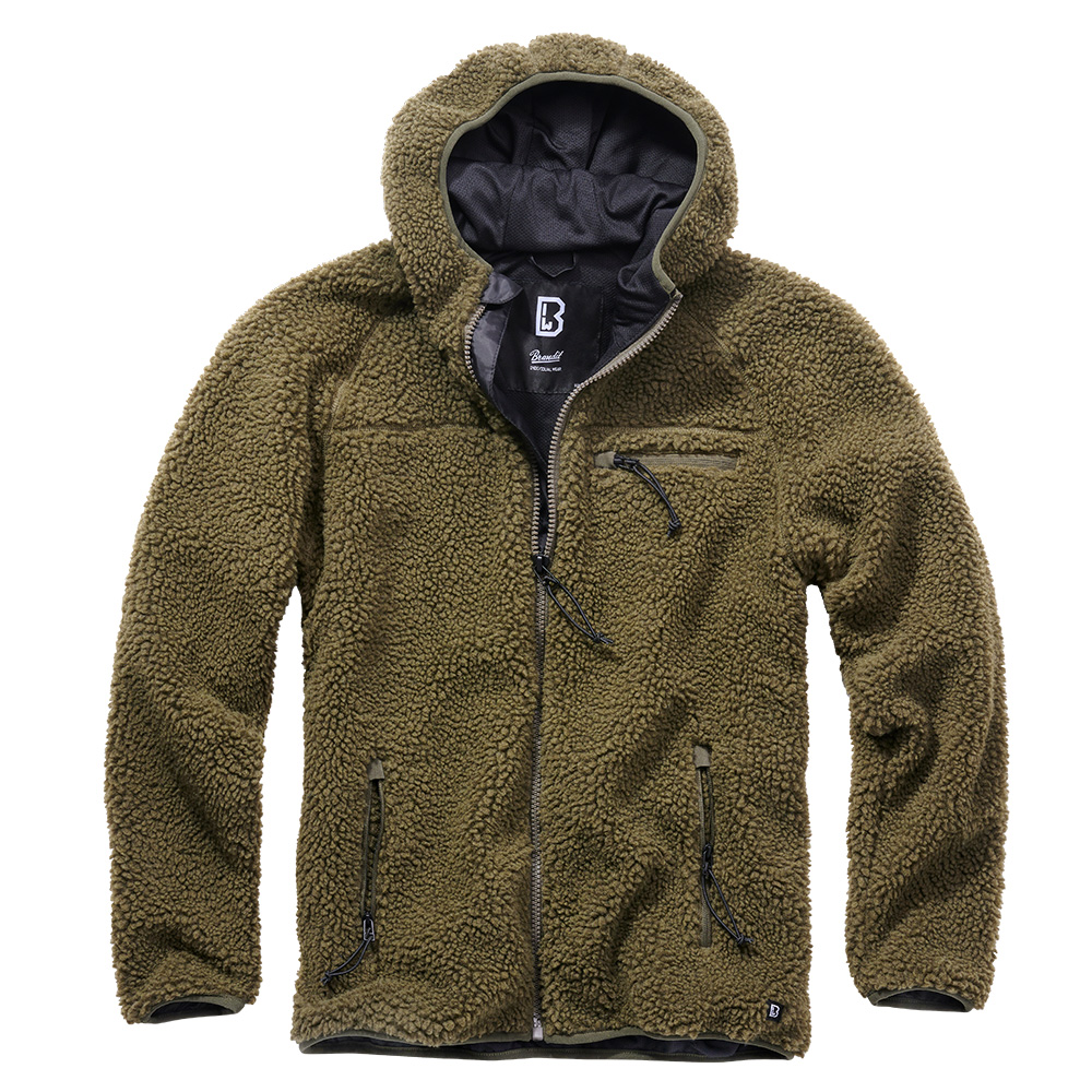 Brandit Jacke Teddyfleece Worker oliv