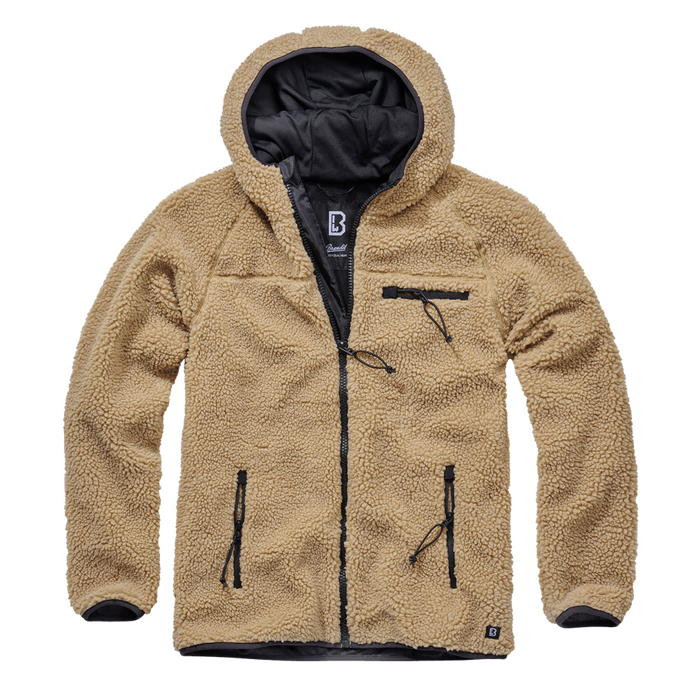 Brandit Jacke Teddyfleece Worker camel