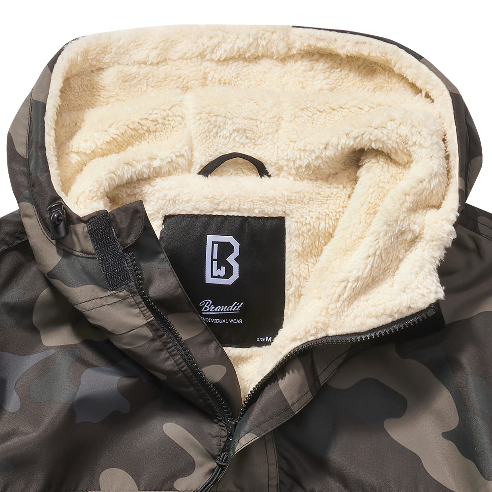 Brandit Windbreaker Sherpa darkcamo Teddyfell wind- und wasserabweisend Bild 1