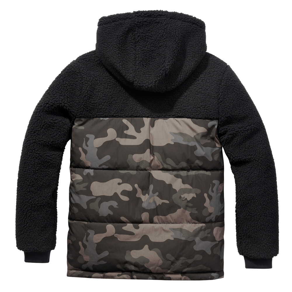 Brandit Teddyfleece Jacke Jackson schwarz/darkcamo Bild 1