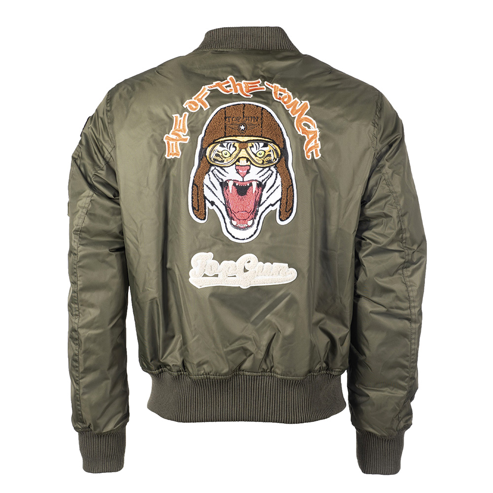 Top Gun Fliegerjacke Tomcat Oliv Wendejacke Bild 1