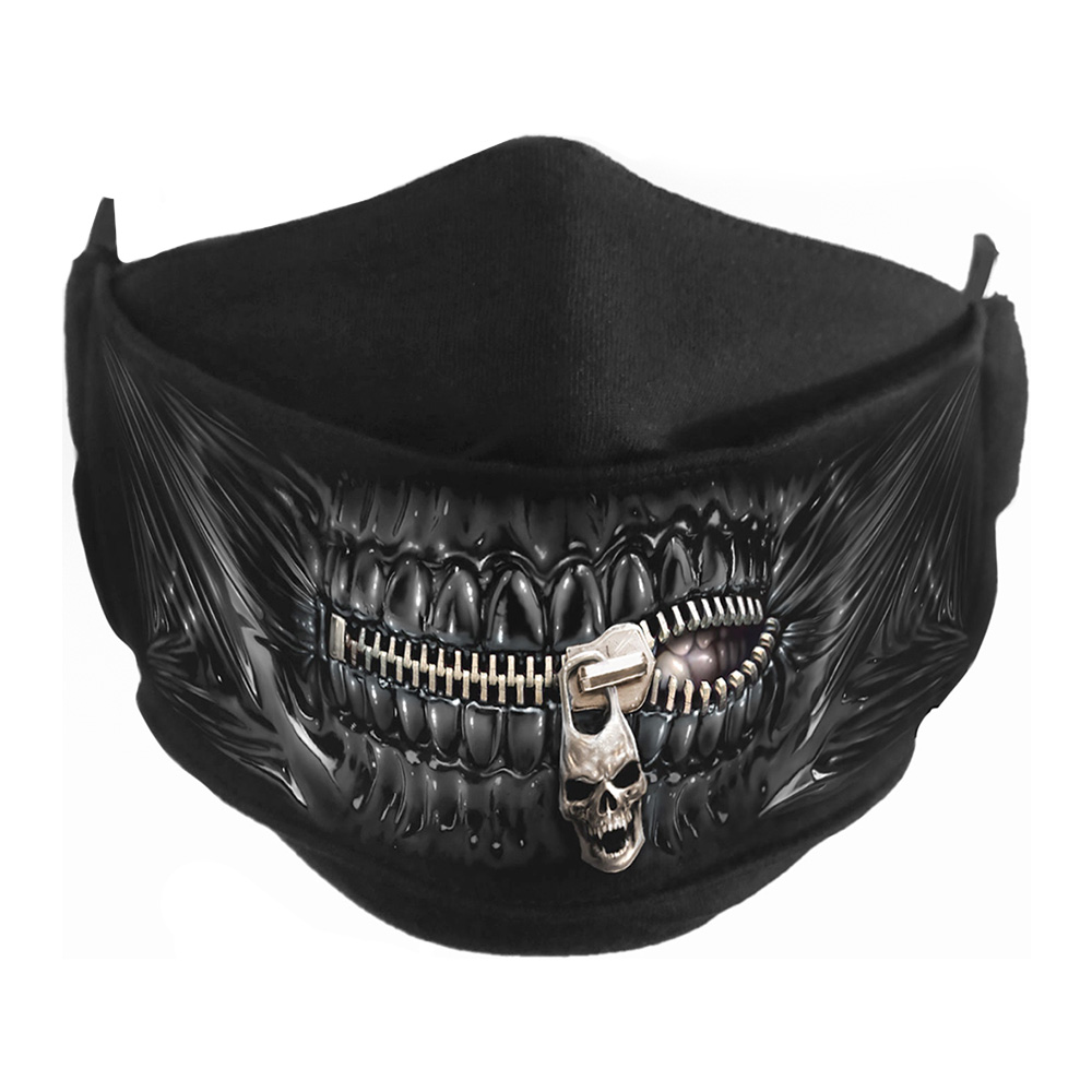 Spiral Stoffmaske Zipped Mouth verstellbar