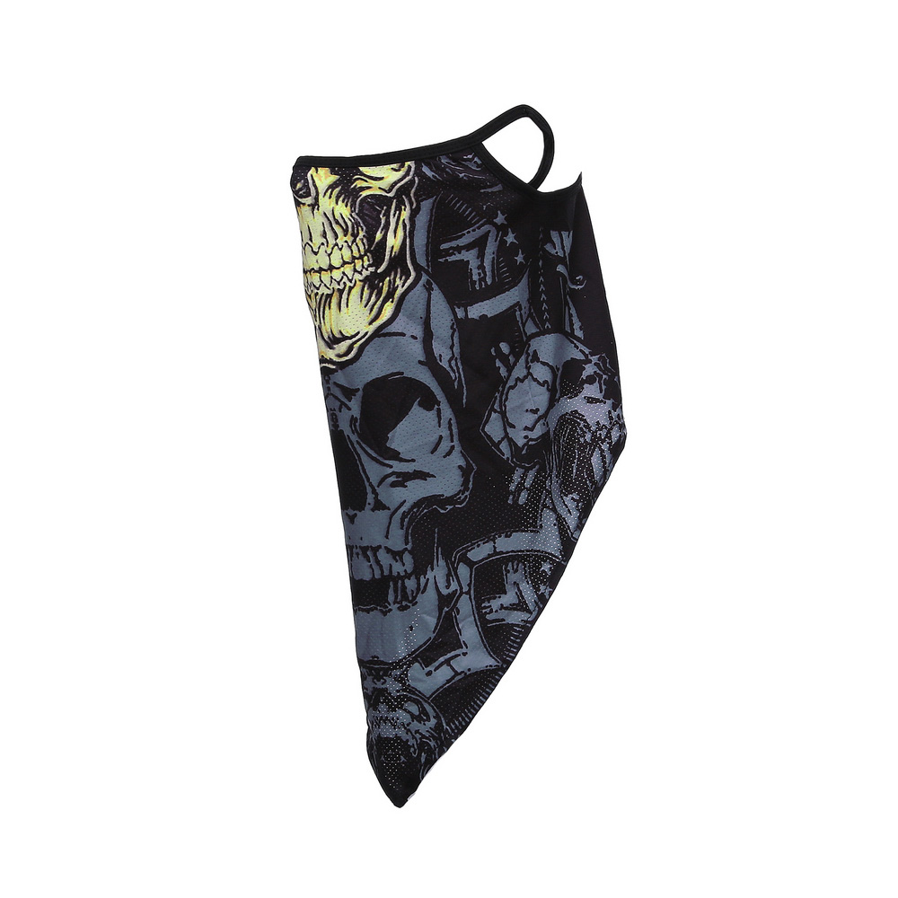 101 INC Gesichtsmaske mit Ohrschlaufe Yellow Skull Bild 1