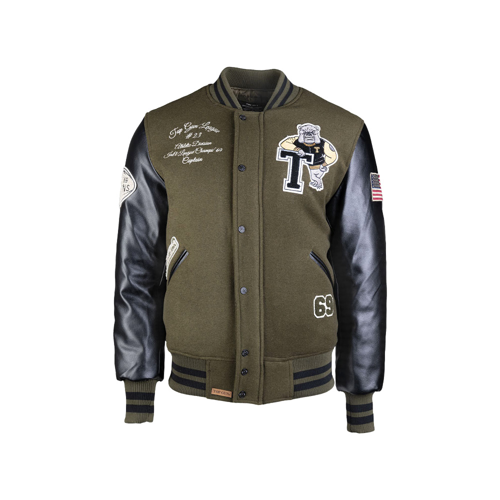 Top Gun Baseball Jacke League oliv/schwarz