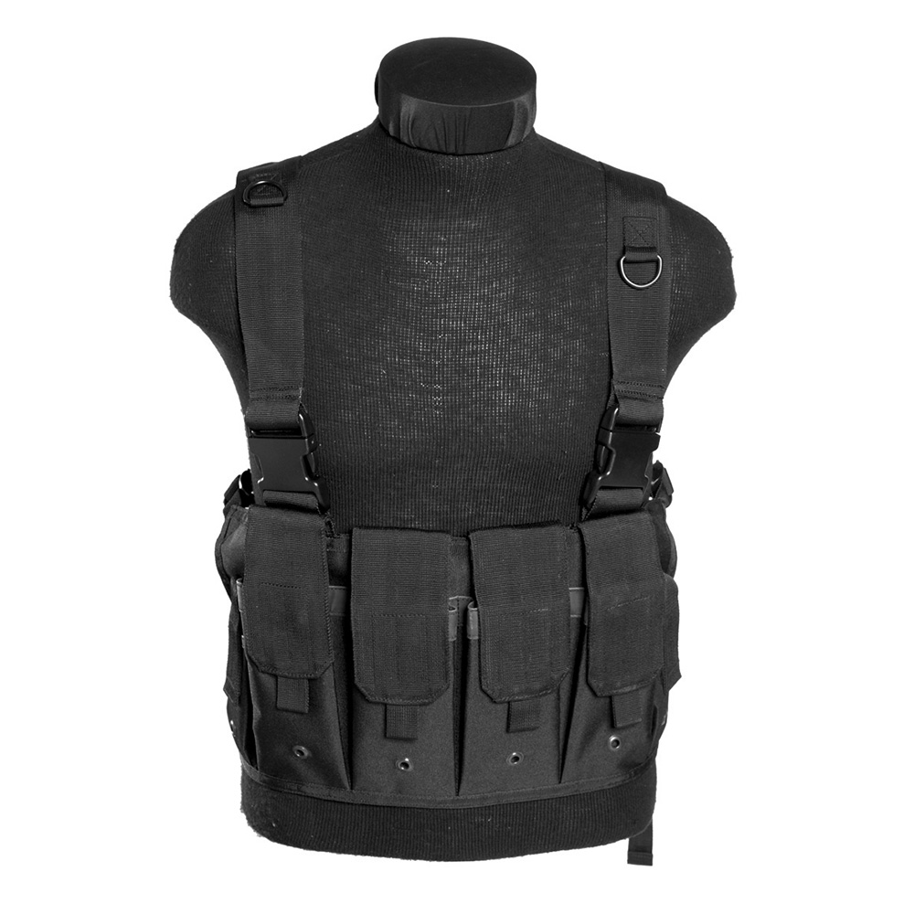 Mil-Tec Chest Rigg Mag Carrier mit 6 Magazintaschen schwarz