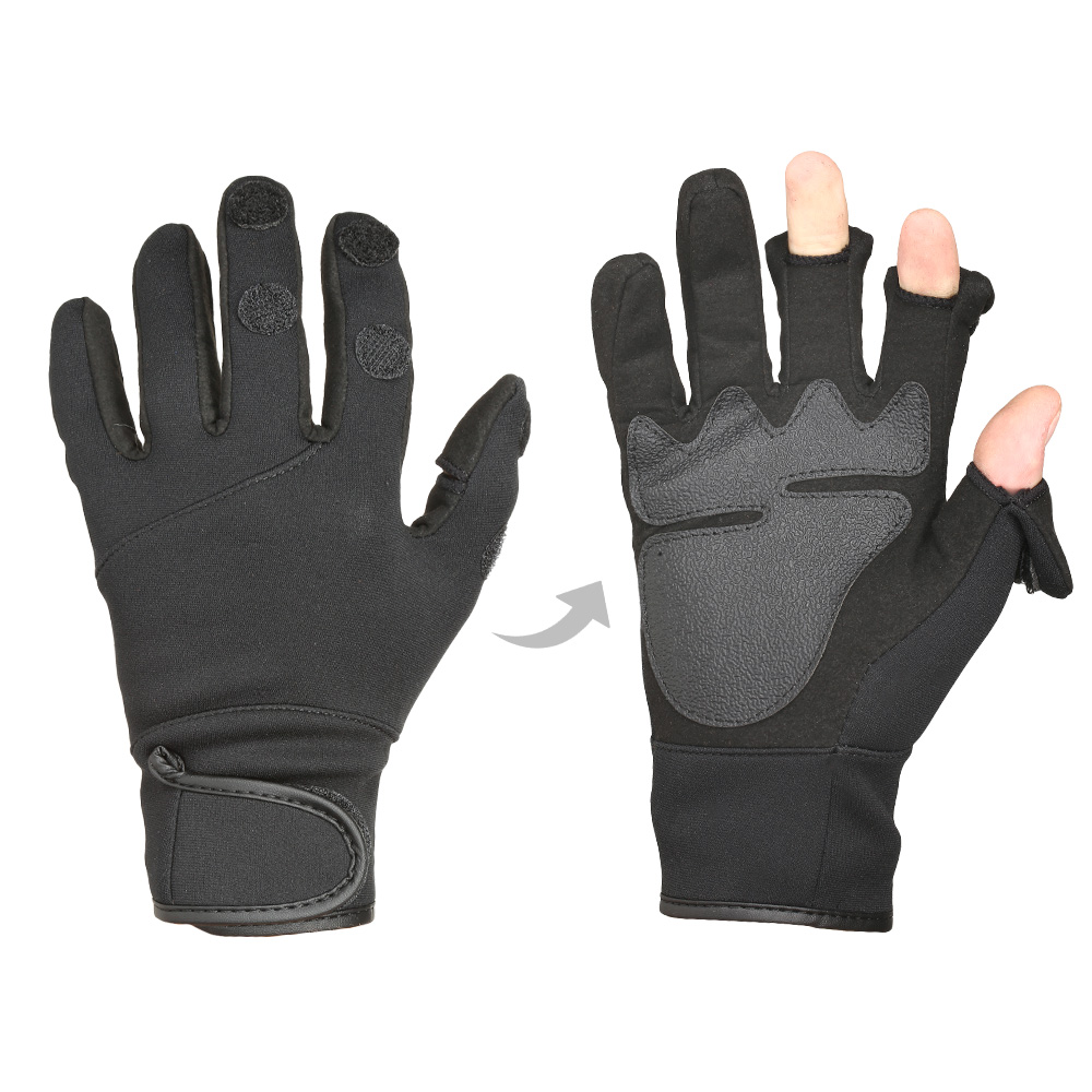 Mil-Tec Handschuh Shooting Gloves Neopren schwarz