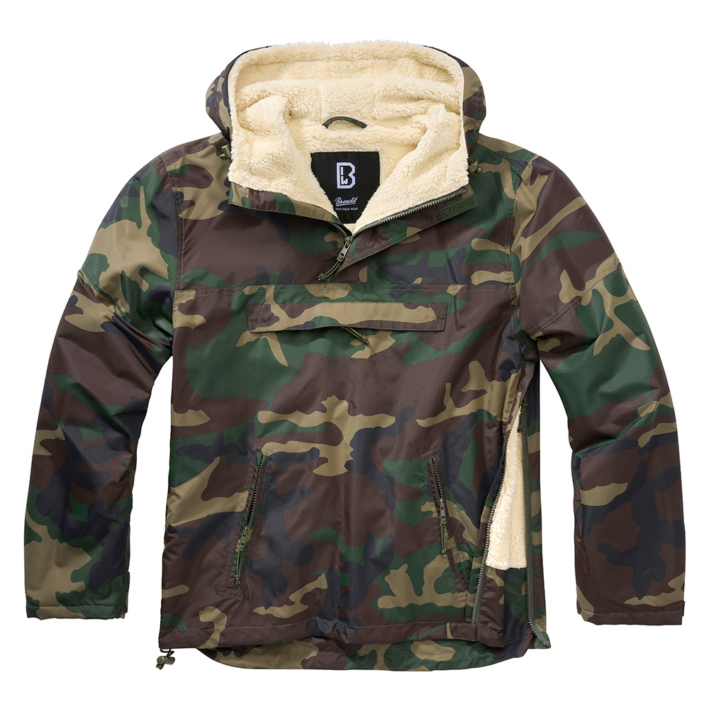 Brandit Windbreaker Sherpa Teddyfell wind- und wasserabweisend woodland