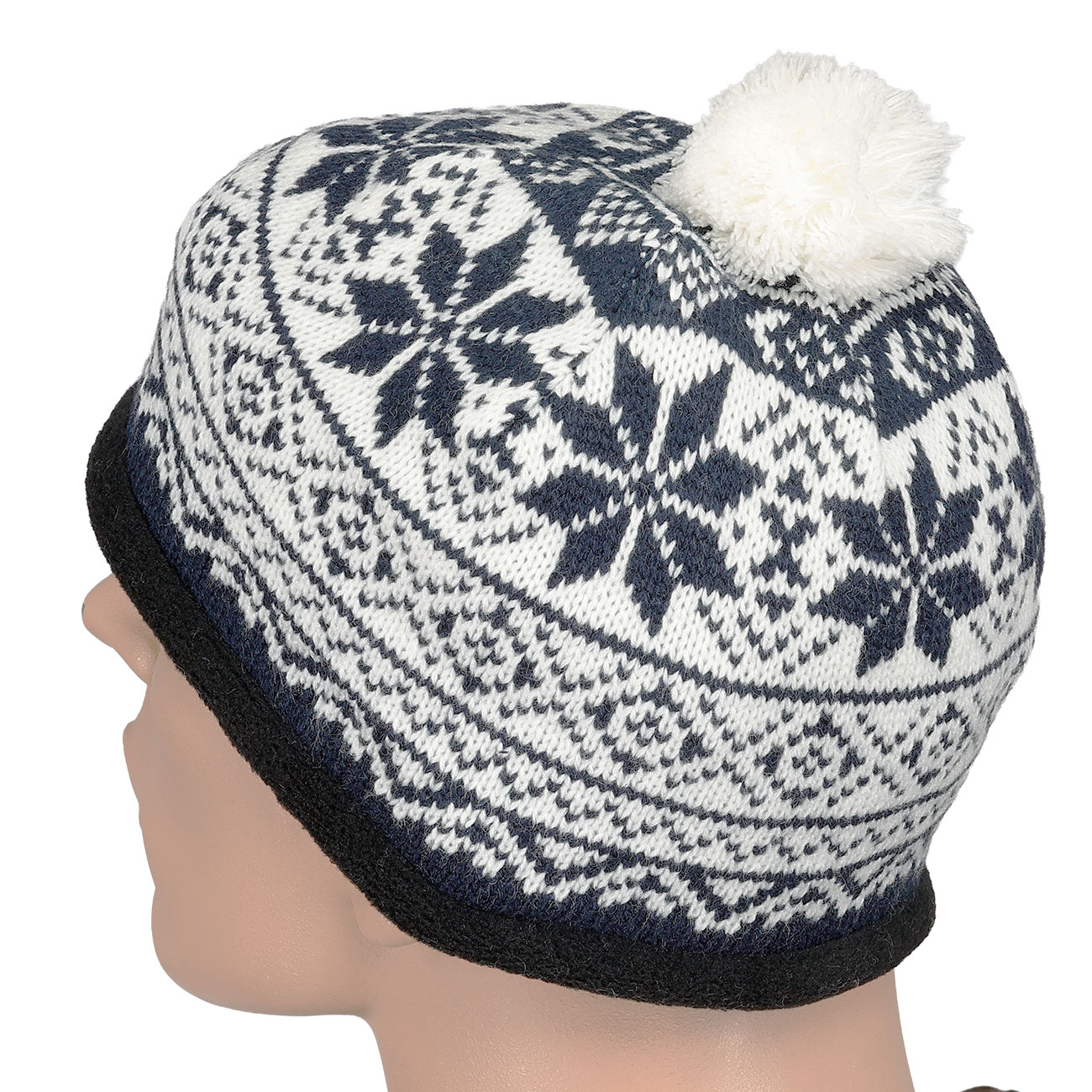 Brandit Strickm�tze Snow Cap blau/wei� Bild 1