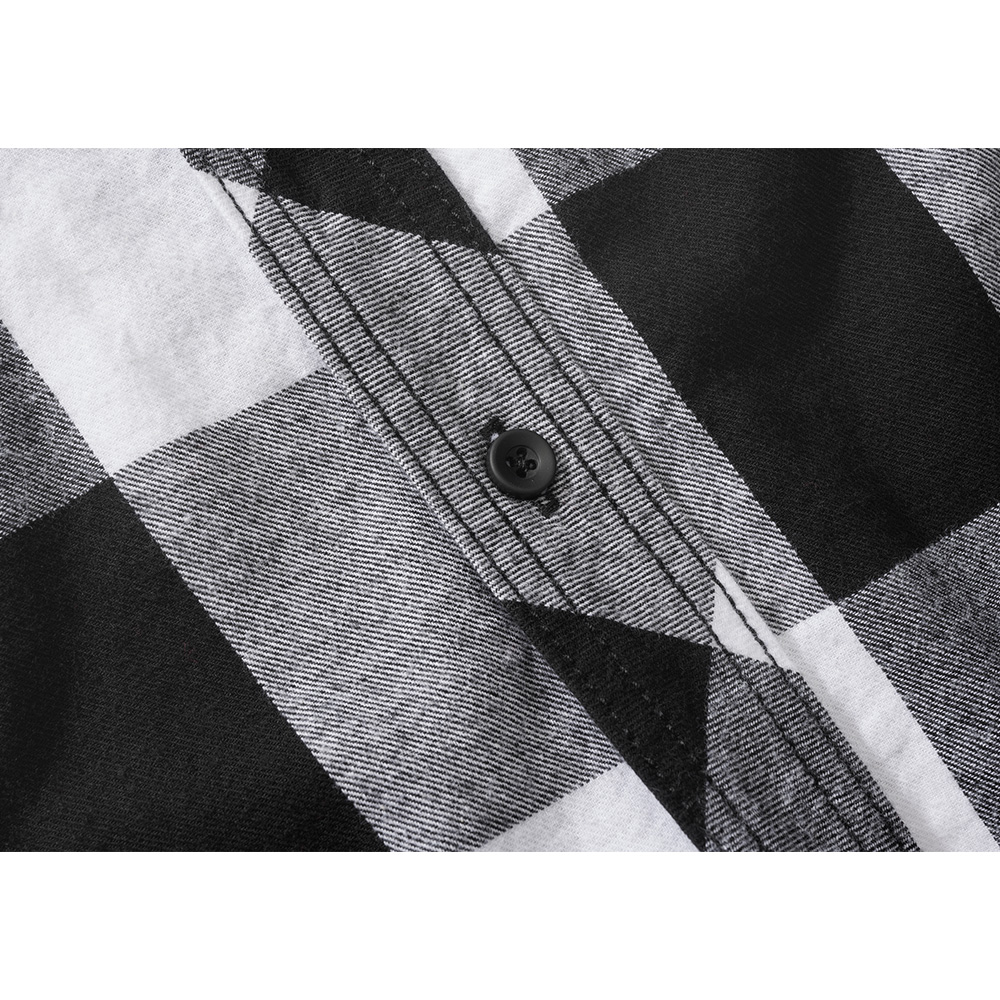 Brandit Checkshirt kurzarm schwarz/wei kariert Bild 1