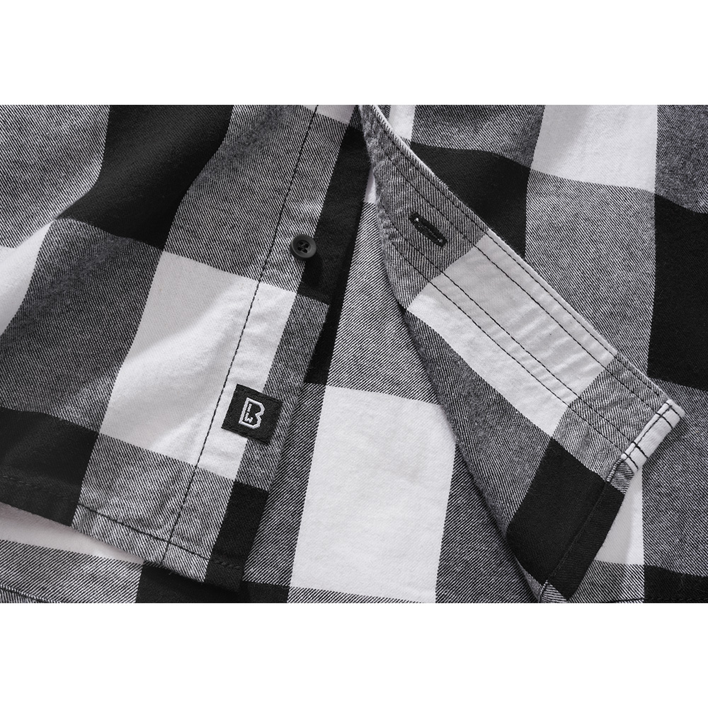 Brandit Checkshirt kurzarm schwarz/wei kariert Bild 1