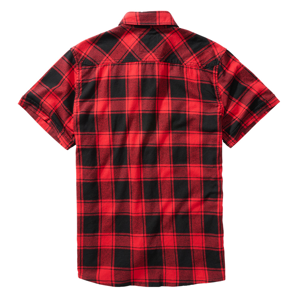 Brandit Checkshirt kurzarm schwarz/rot kariert Bild 1