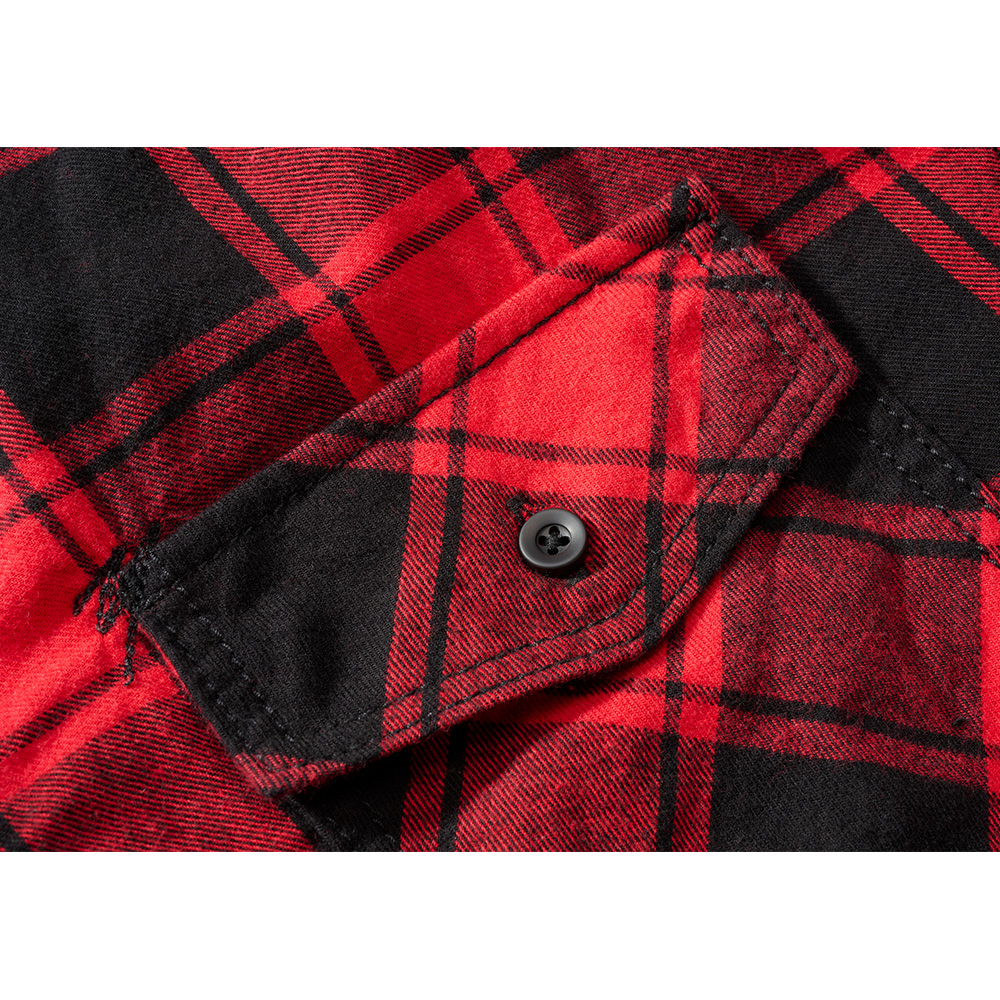 Brandit Checkshirt kurzarm schwarz/rot kariert Bild 3