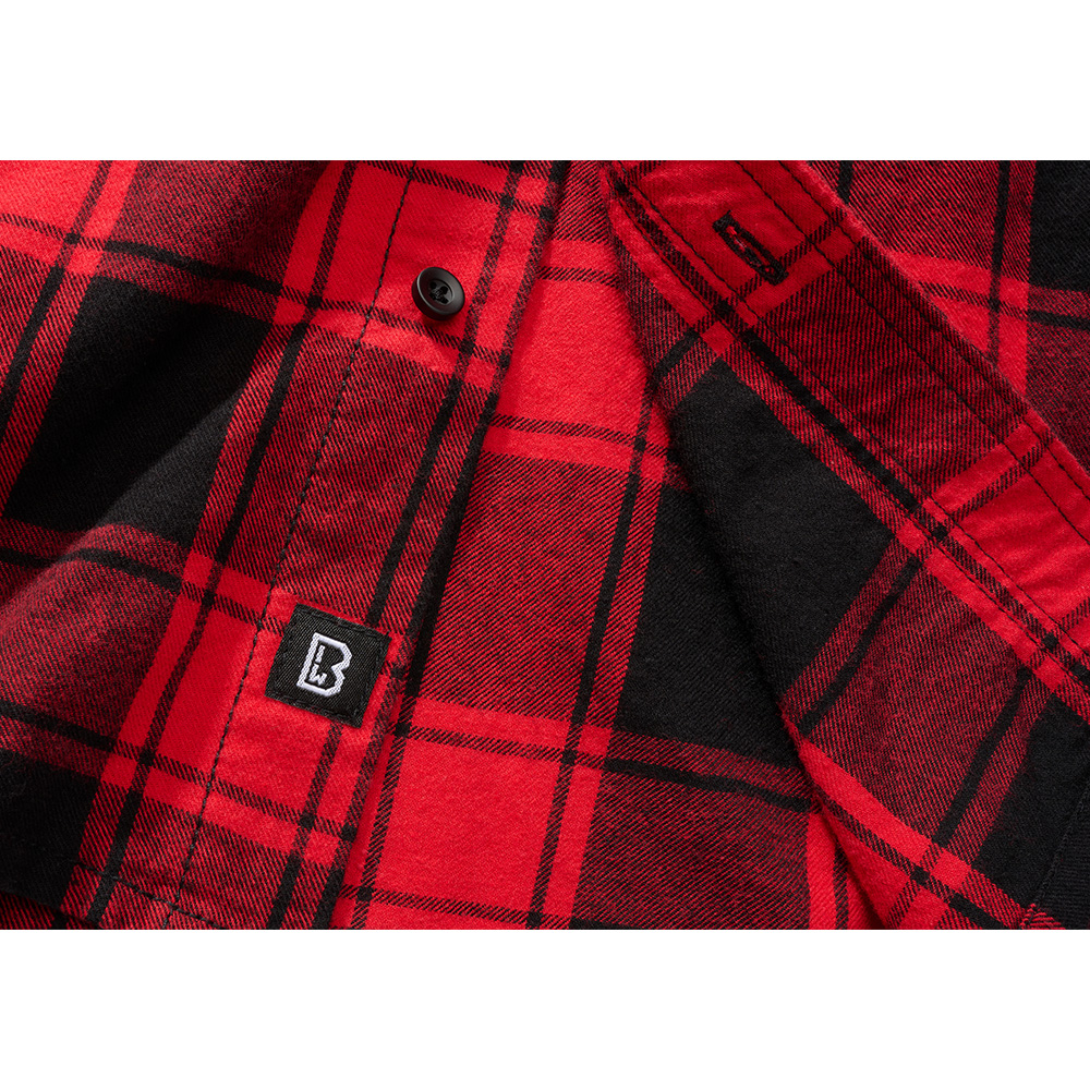 Brandit Checkshirt kurzarm schwarz/rot kariert Bild 5