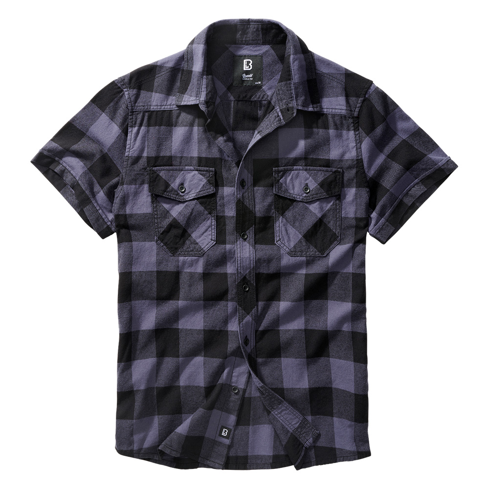 Brandit Checkshirt kurzarm schwarz/grau kariert