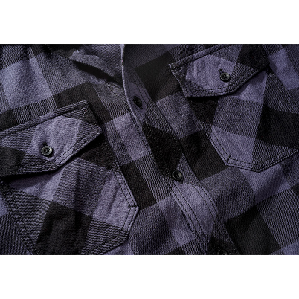 Brandit Checkshirt kurzarm schwarz/grau kariert Bild 3