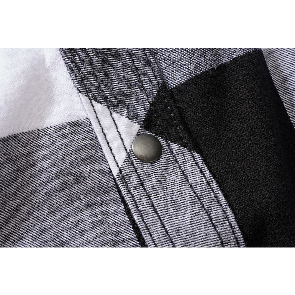 Brandit Checkshirt ärmellos schwarz/weiß kariert Bild 1