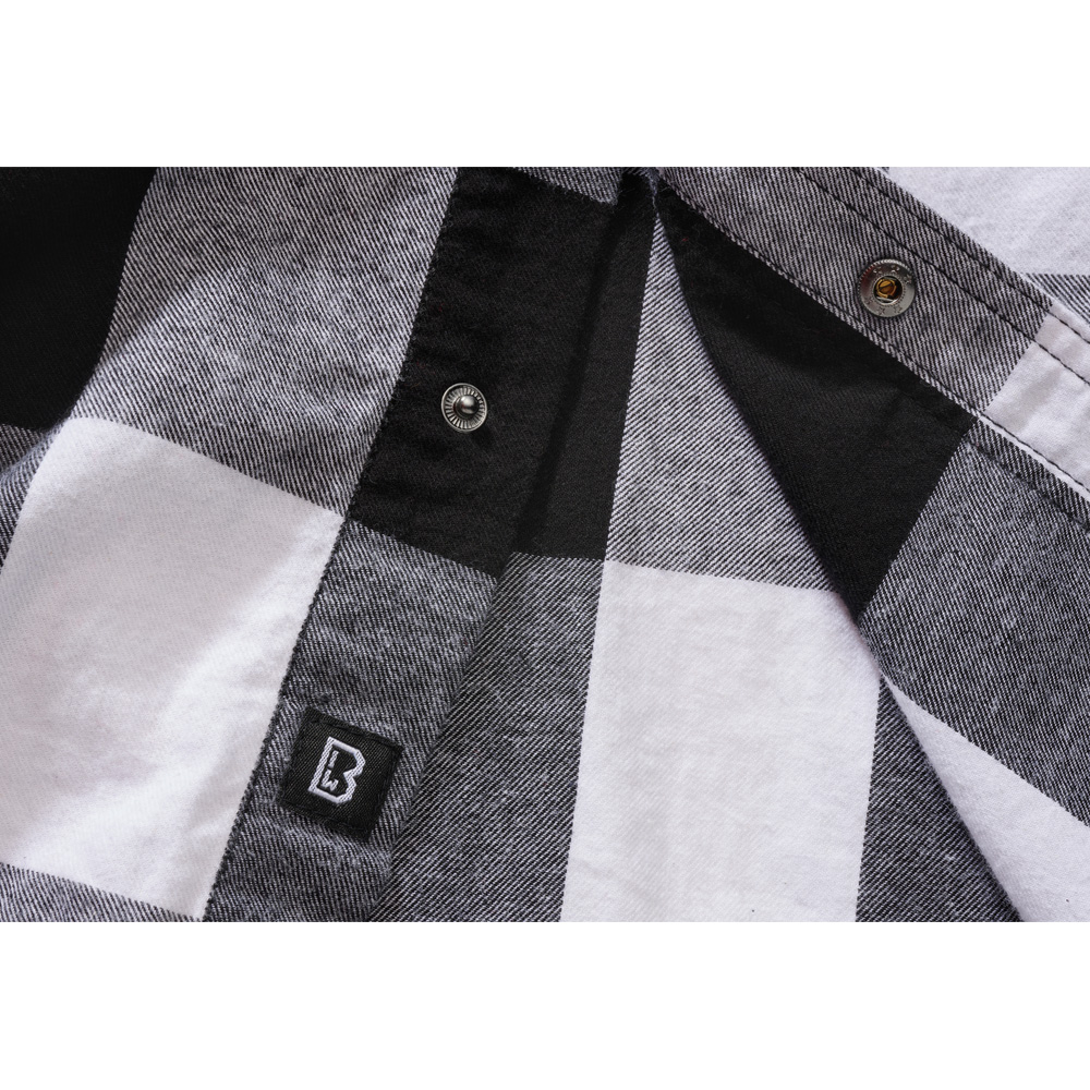 Brandit Checkshirt ärmellos schwarz/weiß kariert Bild 5