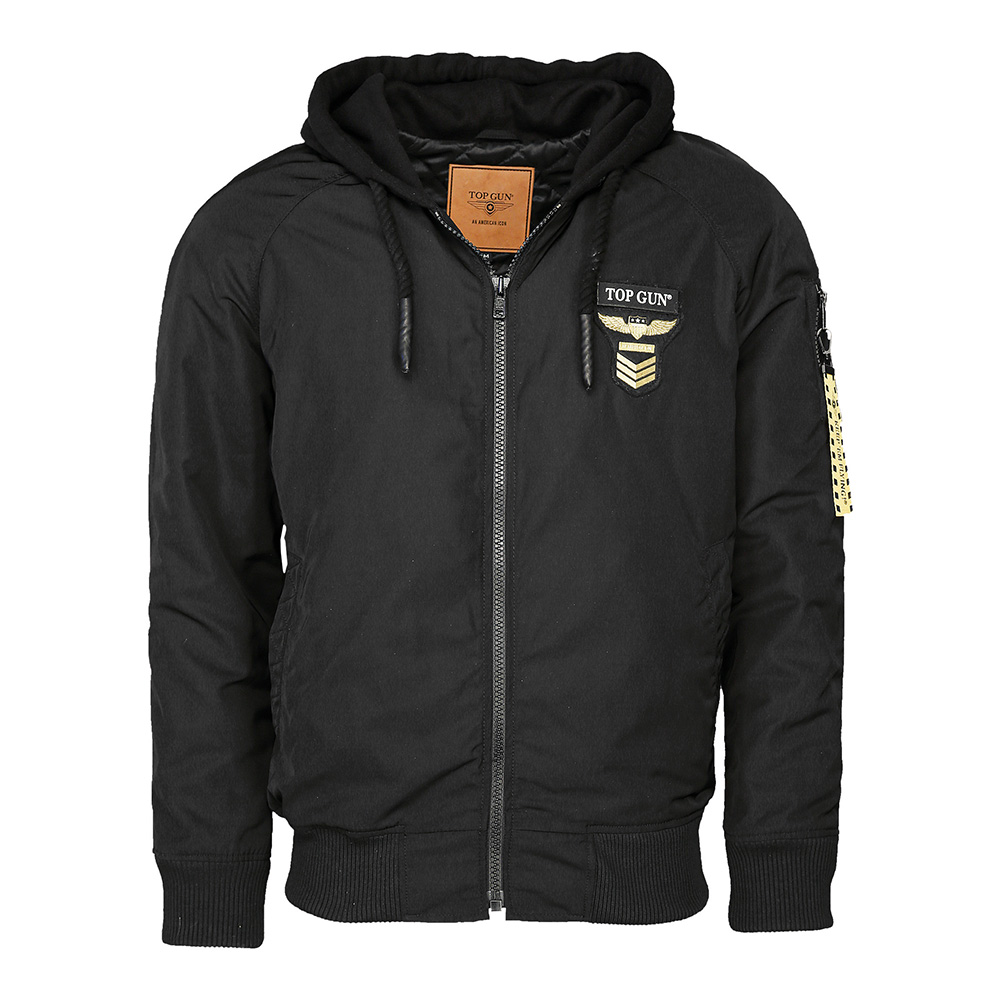 Top Gun Fliegerjacke mit Kapuze The Flying Legend schwarz