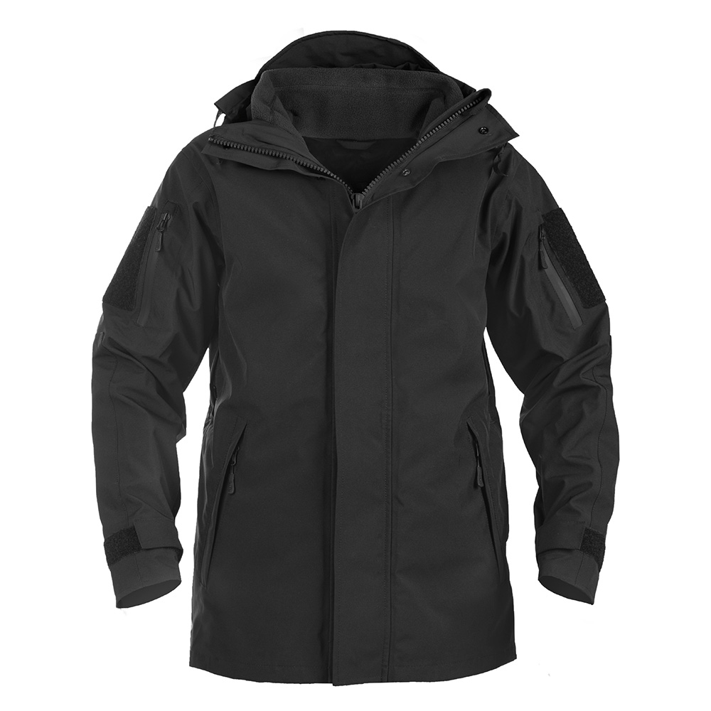 Mil-Tec Jacke Nsseschutz mit Fleecejacke Gen. II schwarz