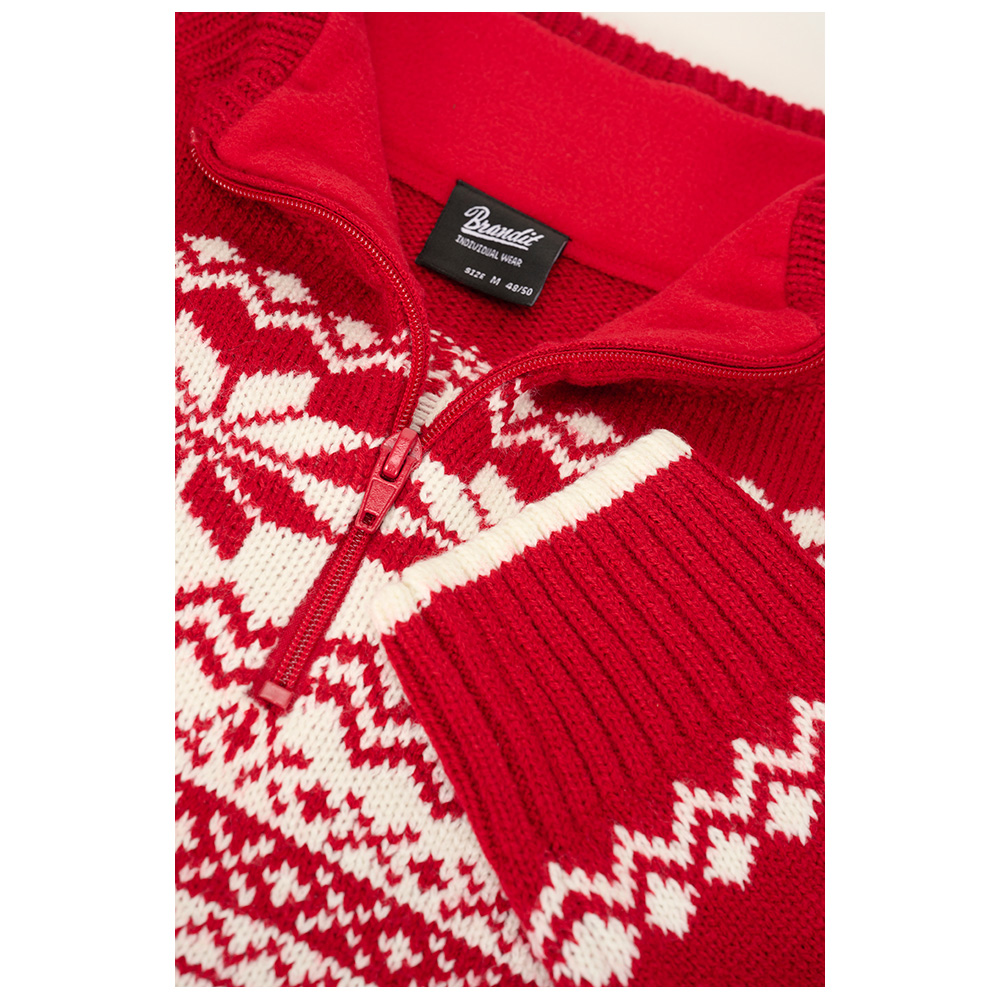 Brandit Strickpullover Norweger Troyer rot Bild 2