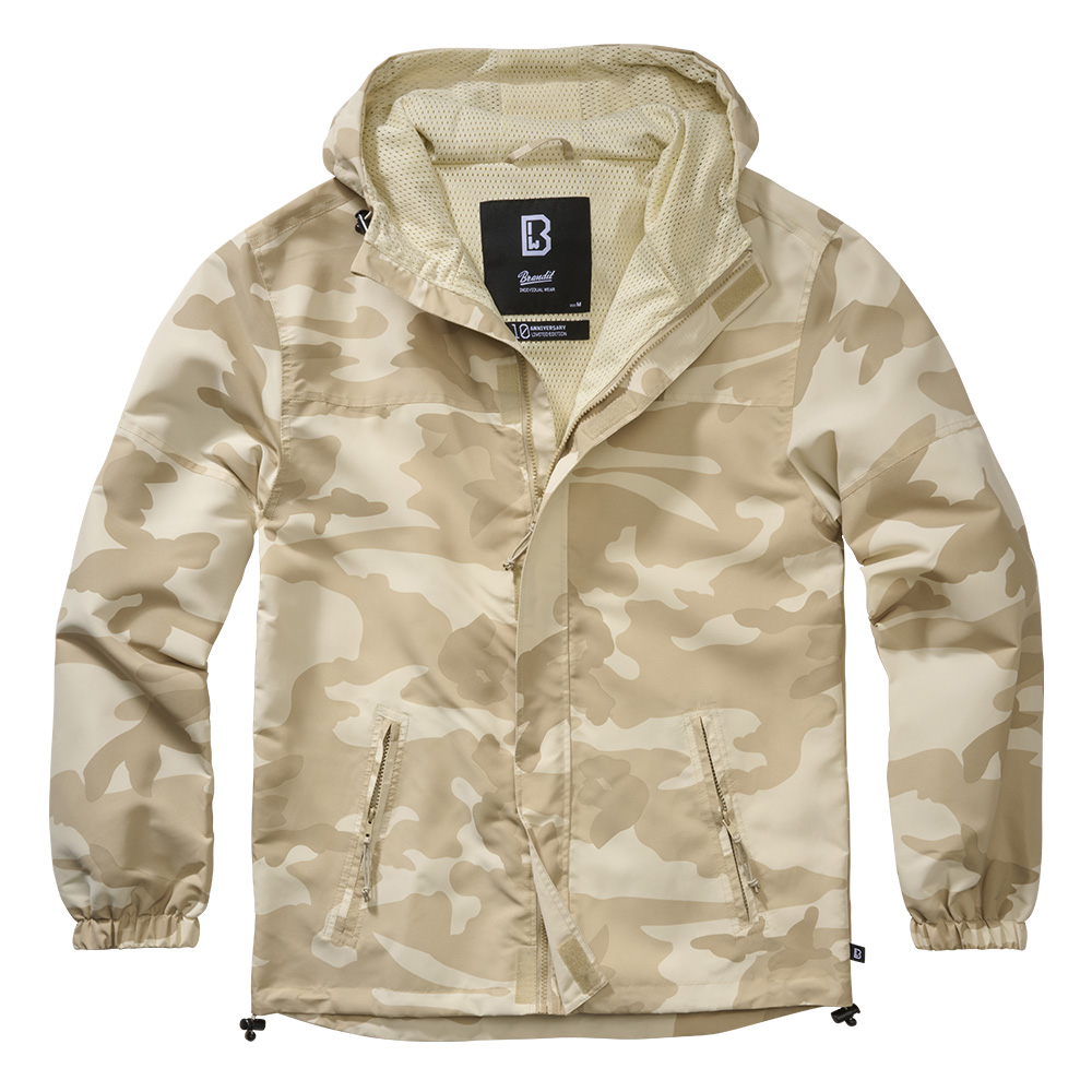 Brandit Sommer Windbreaker mit Frontzip sandstorm