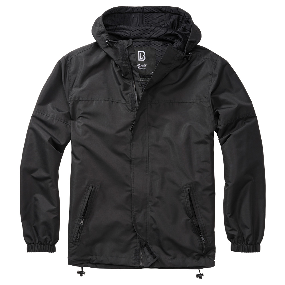 Brandit Sommer Windbreaker mit Frontzip schwarz