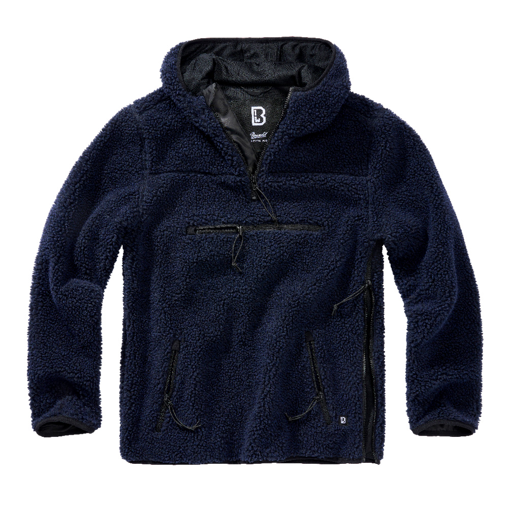 Brandit Kapuzenpullover Teddy Fleece Worker navy