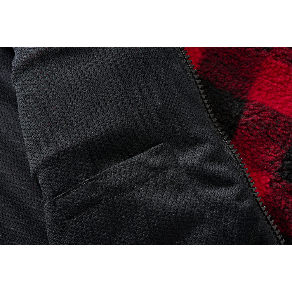 Brandit Fleecejacke Teddyfleece Jacket rot/schwarz kariert Bild 1