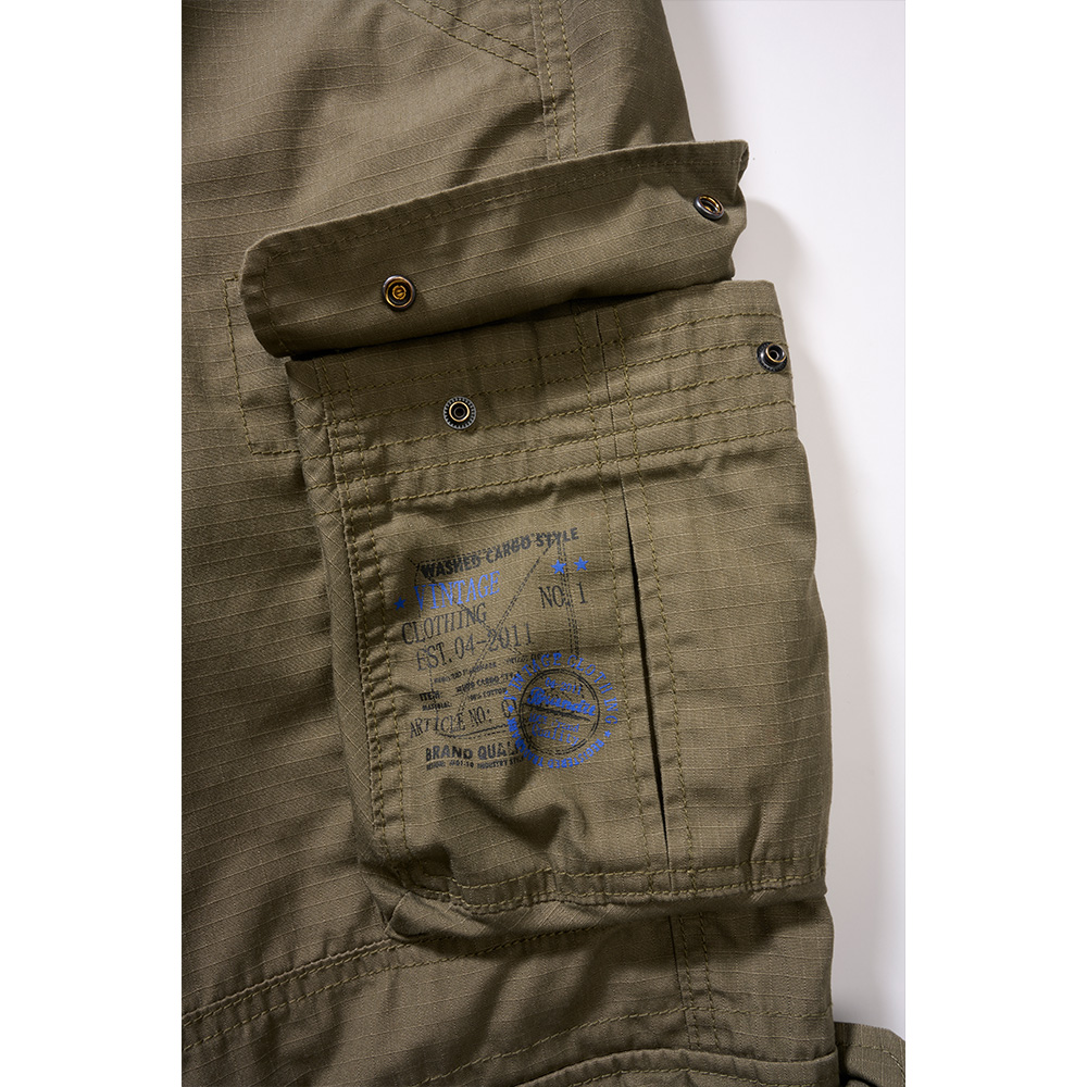 Brandit Cargohose Pure Vintage Trousers Ripstop oliv Bild 1
