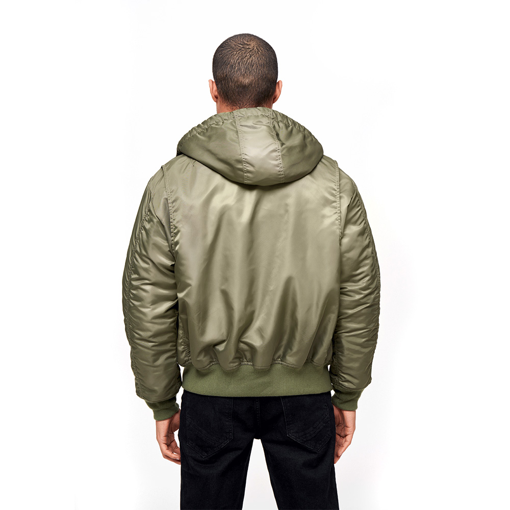 Brandit Jacke CWU mit Teddyfleece und Kapuze oliv Bild 1