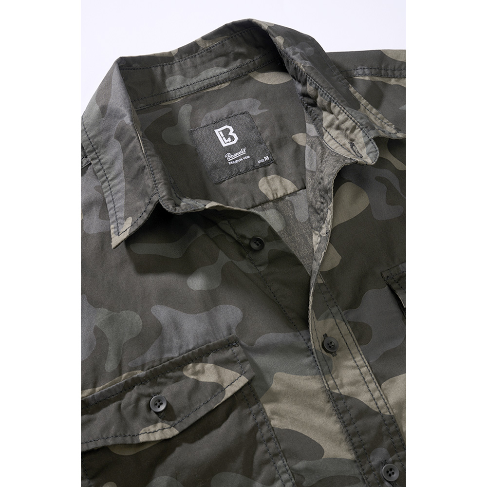 Brandit Hemd Roadstar Shirt kurzarm darkcamo Bild 2