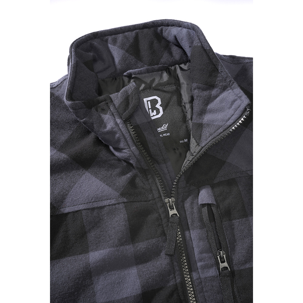 Brandit Weste Lumber Vest schwarz/grau karriert Bild 1
